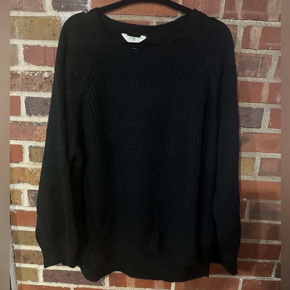 Terra & Sky Black lightweight sweater